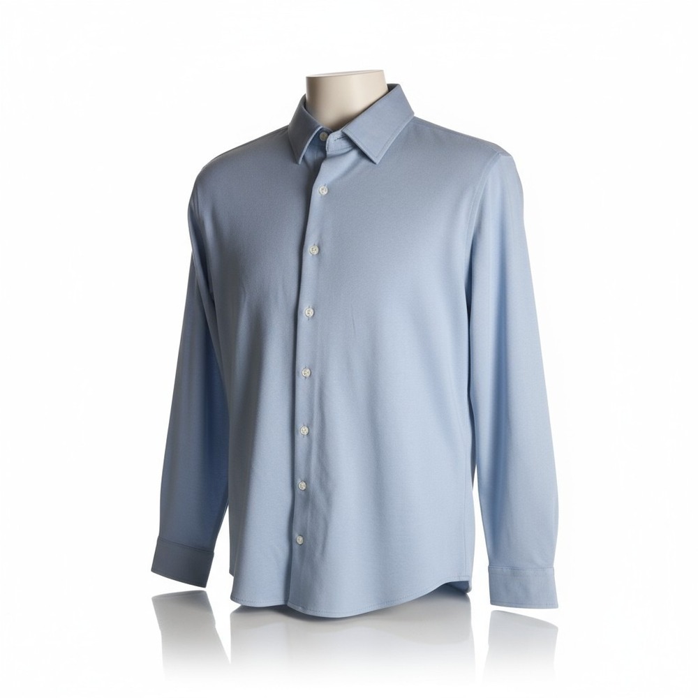 NWT Goodfellow & Co Men's Medium River Blue Button Down Casual Shirt Long Sleeve